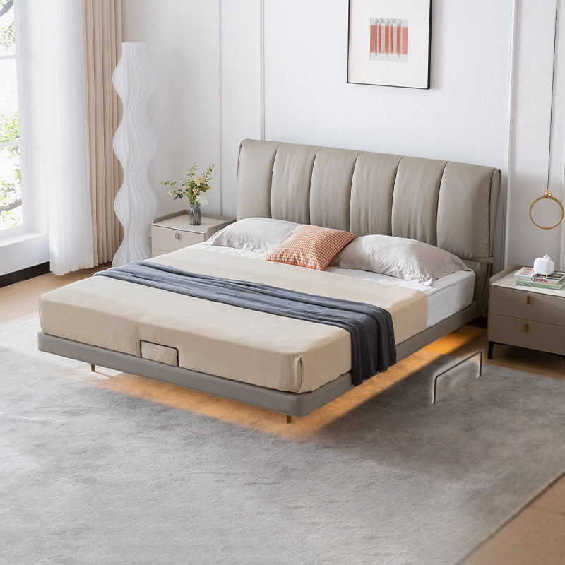 慕思官方旗舰店真皮床现代简约床主卧高端大气双人床悬浮床软包床