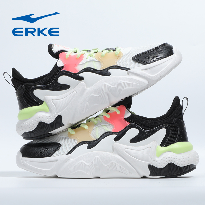 鸿星尔克女鞋新款百搭潮流运动休闲鞋女士轻便透气网面跑步鞋女款