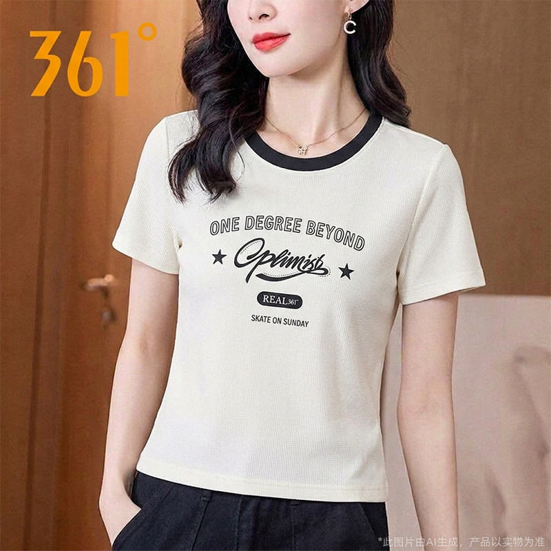 361女装运动上衣女2026夏季新款透气休闲衫圆领短袖T恤562629103