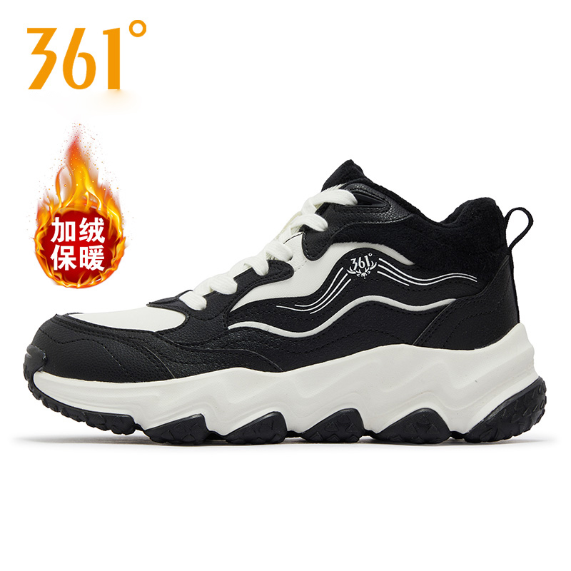 361女鞋高帮加绒棉鞋冬季新款大棉运动防滑保暖滑板鞋582446704A