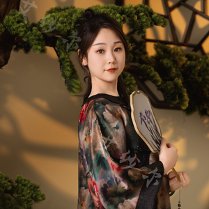 艾纱尔非遗香云纱重工太太服牡丹花（艾家）