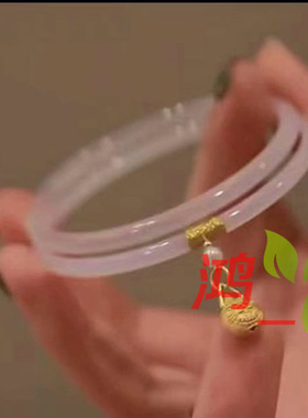 一步一响吞金兽对镯国潮叠戴玉髓