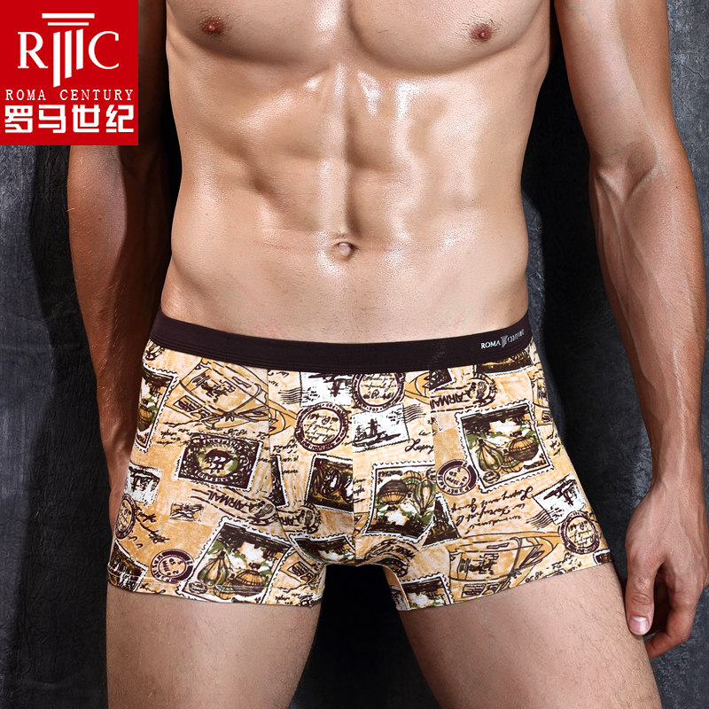 罗马世纪卡通男士内裤 莫代尔平角青年潮 可爱性感男平底裤头透气|msdalam kategori Pakaian Dalam/seluar dalam lelaki/tracksuit, seluar dalam - dari Buy2taobao.com untuk memberikan perkhidmatan ejen Taobao profesional membeli