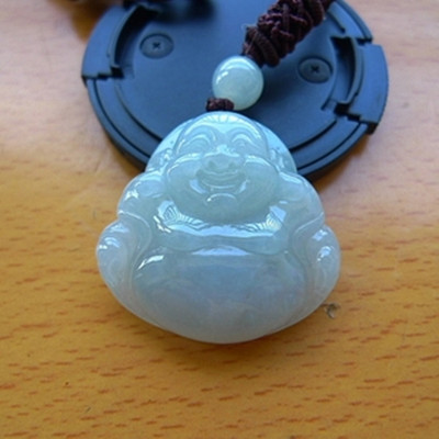 天然缅甸翡翠A货玉佛公女款吊坠