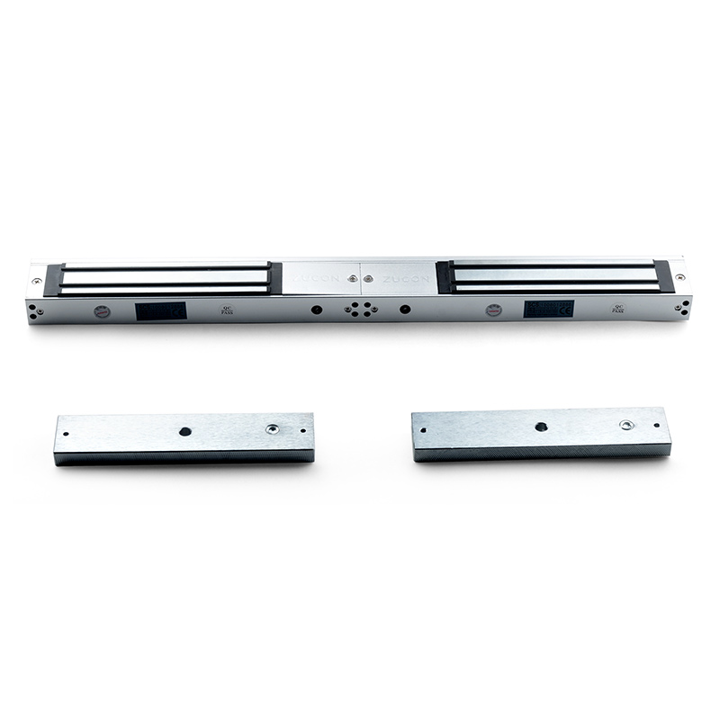 zucon磁力锁280kg双门电磁锁12v门禁锁电控锁磁吸可信号反馈