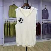 针织马甲女法式 591宽松短款 无袖 复古叠穿小背心外搭套头毛衣坎肩