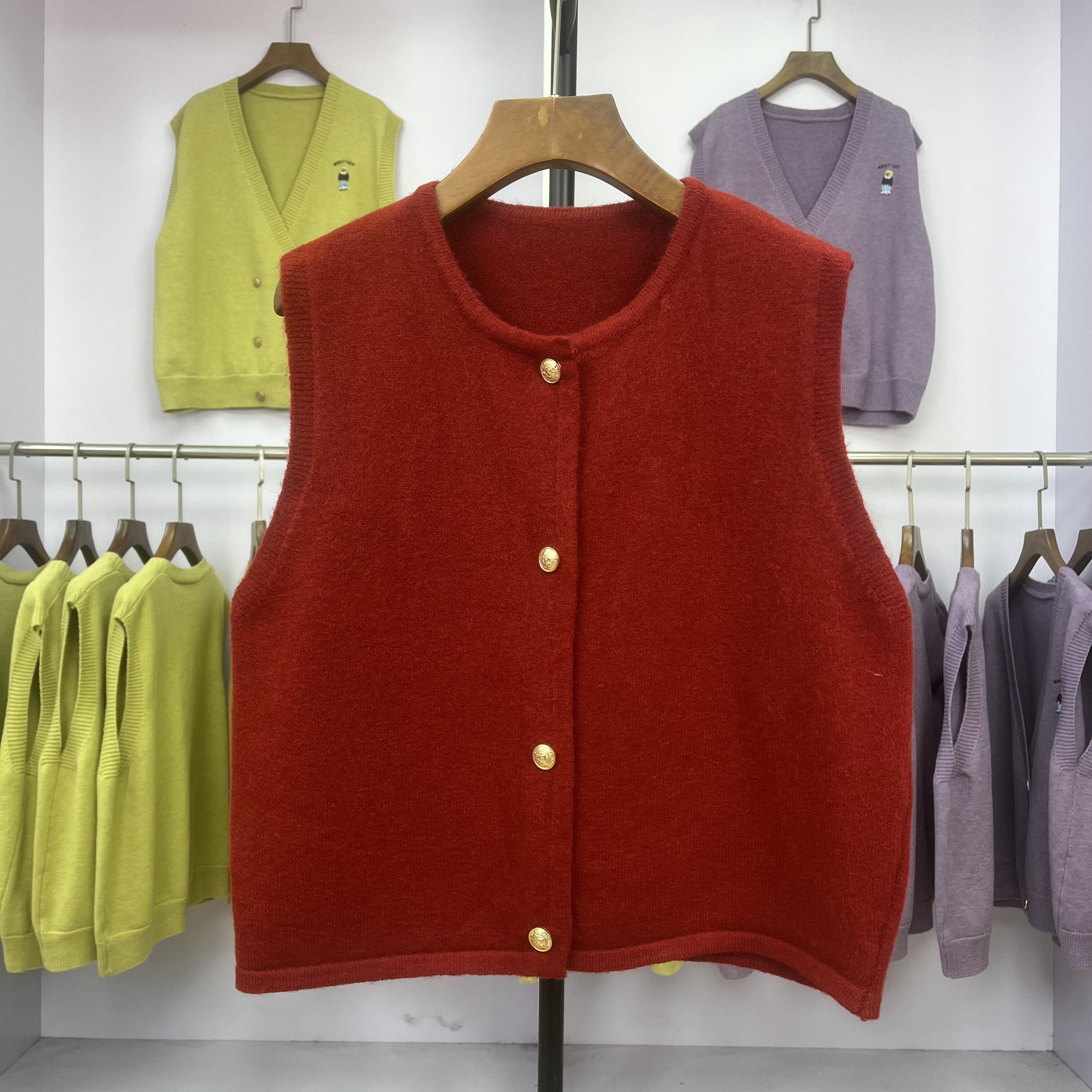 清仓【551-600】马甲背心针织2025秋冬新款韩版宽松叠穿无袖毛衣