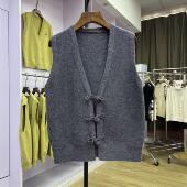 洋气中国风单排扣无袖 070 背心坎肩马夹潮 韩版 时尚 马甲女春装 新款