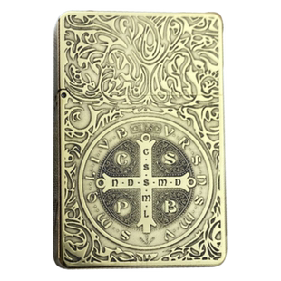 佐罗zorro薄款ZL8煤油打火机男黄铜一体创意个性康斯坦丁纹送男友