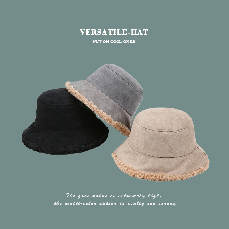 冬季加厚时尚女士显脸小渔夫帽