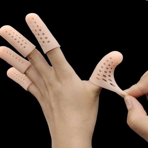 硅胶手指带孔透气保护套防滑防磨手套男女受伤写字防痛指套防干裂