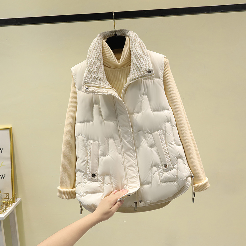 韩版羽绒棉马甲女短款2025秋冬新款坎肩马夹立领宽松显瘦无袖背心