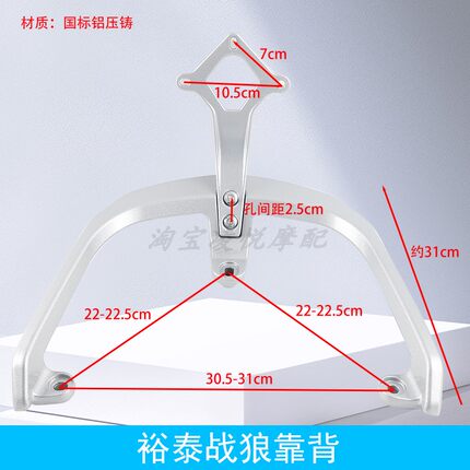 适用于绿源MYC电动车众星T12裕泰战狼铝合金后靠背尾架扶手后货架
