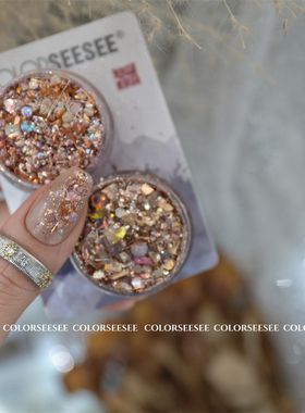 50包邮美美原创美甲素材美拉得亮片贝壳闪粉维多利亚心跳贵族馈赠