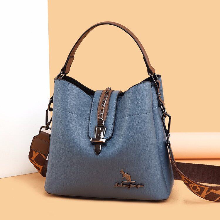 캥거루 가죽 여성 가방 크로스 바디 가방 2024 새로운 패션 중년 어머니 부드러운 가죽 작은 가방 어깨 핸드백