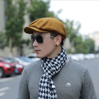 秋冬新品休闲时尚复古八角帽