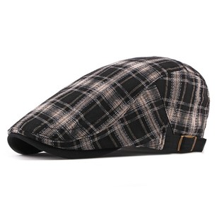 初秋新品棉麻透气鸭舌帽情侣款贝雷帽夏季女帽休闲时尚男帽导演帽