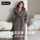 加绒加厚珊瑚绒长款 睡袍女士秋冬季 2025新款 巨保暖浴袍家居服睡衣