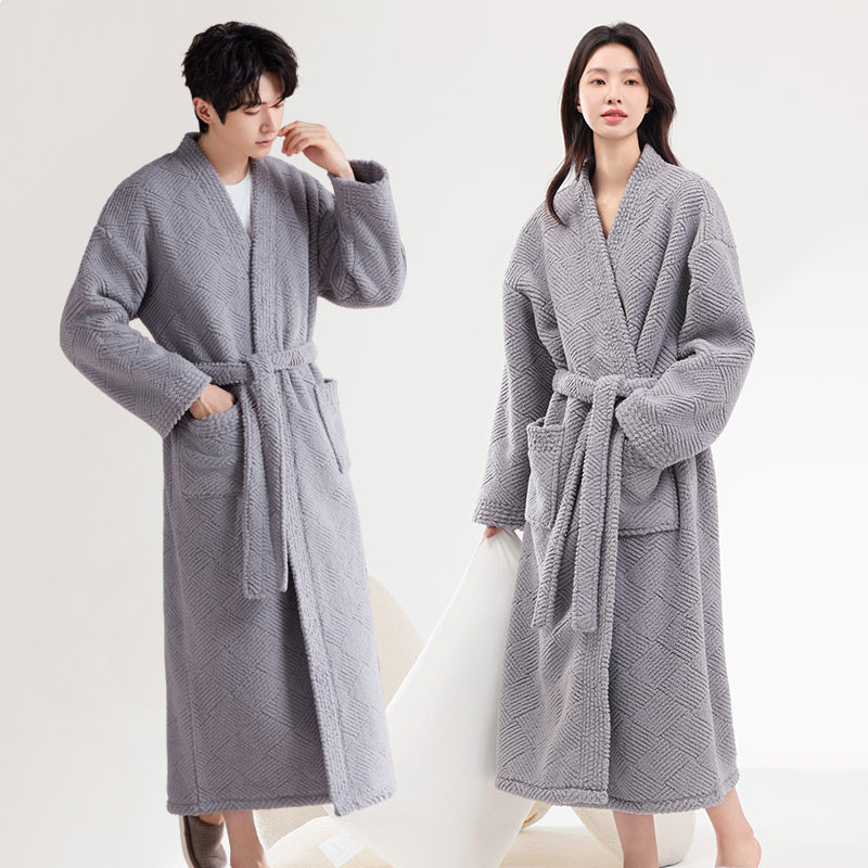 睡袍男秋冬季珊瑚绒长款情侣睡衣2025年新款冬天浴袍男家居服大衣,女士内衣/男士内衣/家居服,睡袍/浴袍,淘宝优惠券,粉丝福利购,淘宝优惠卷