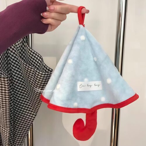 小红书同款小雨伞擦手巾挂式可爱卫生间吸水速毛巾厨房珊瑚绒手帕