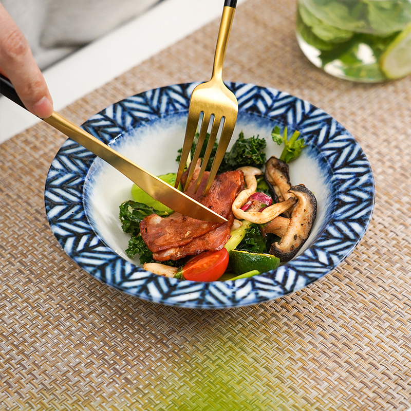 美浓烧釉下彩成人家用