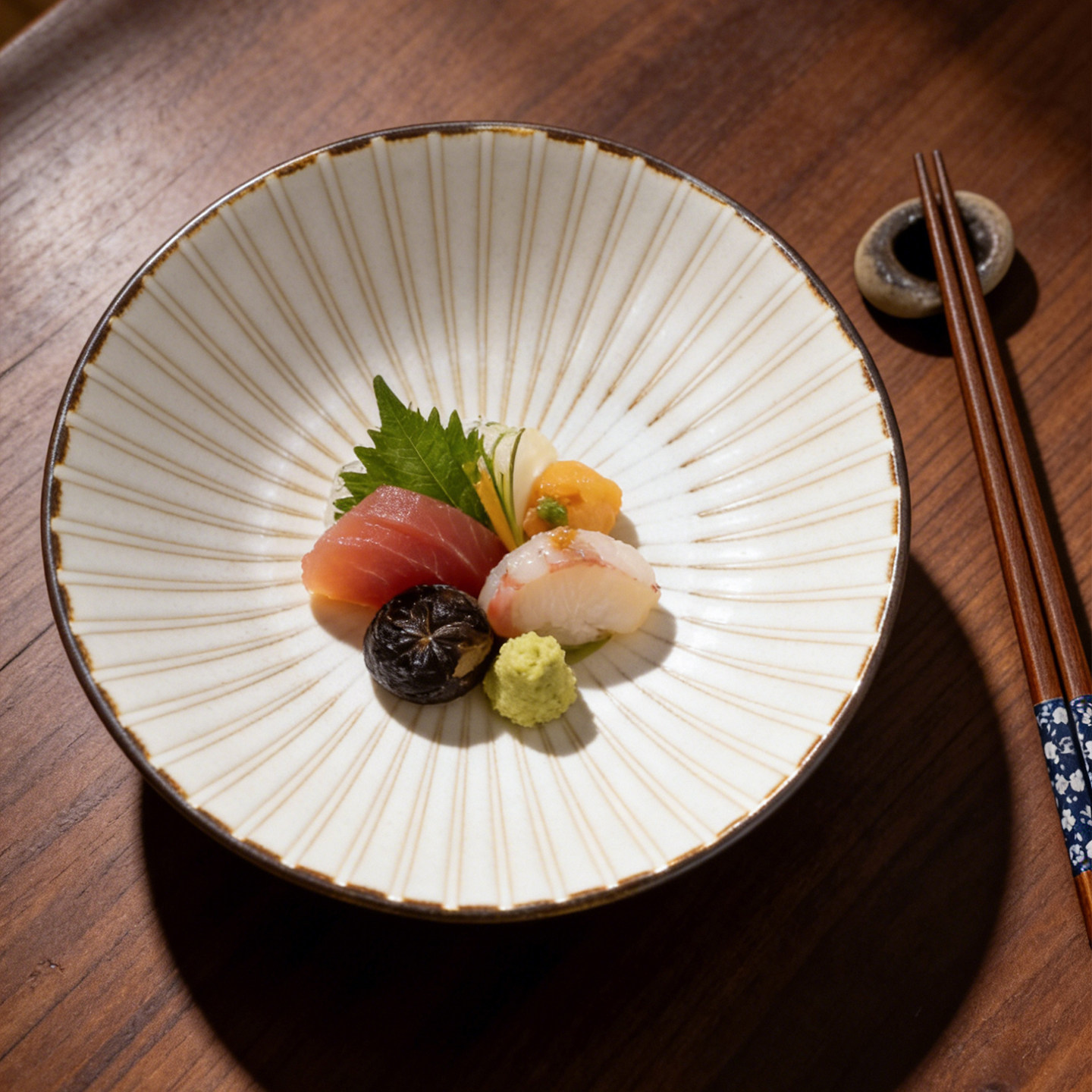 美浓烧唯美十草8.5英寸深盘陶瓷餐盘家用菜盘饺子盘日本进口餐具