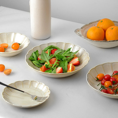 甜白釉盘子美浓烧圆盘