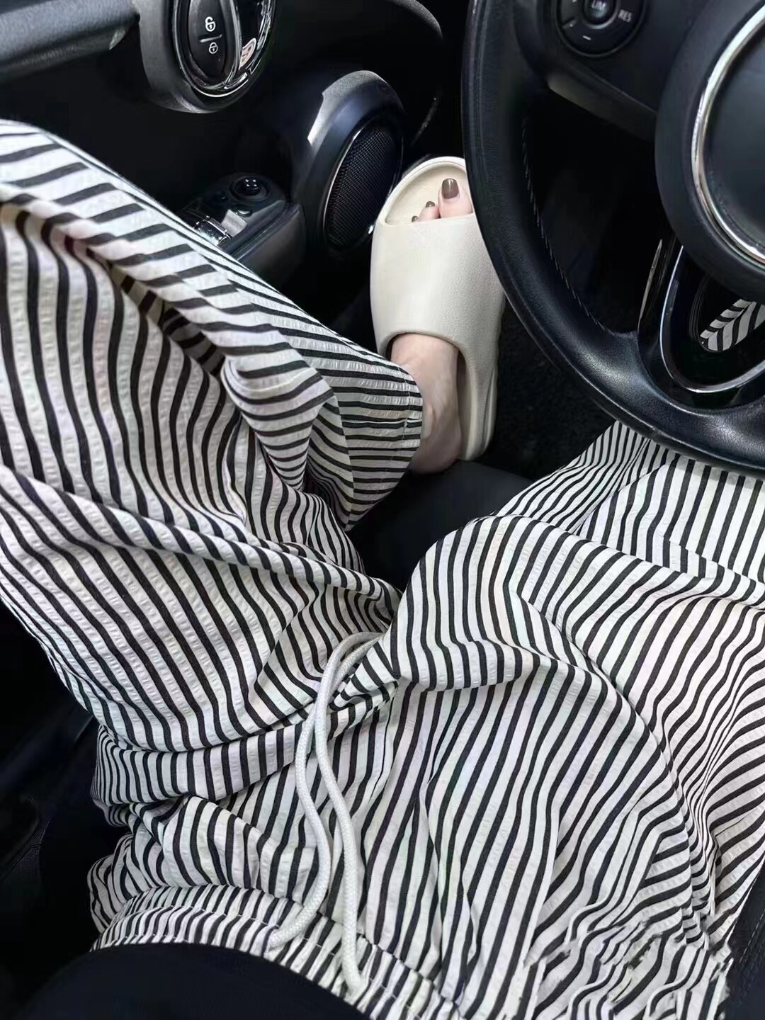 其他慵懒高腰条纹长裤阔腿裤
