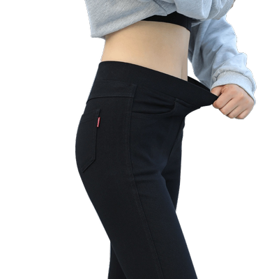 小个子八分加绒外穿打底裤女