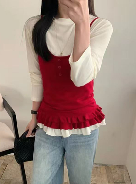 eter背心吊带蕾丝花边针织衫2025春季新款hemp设计感小衫DAU1454