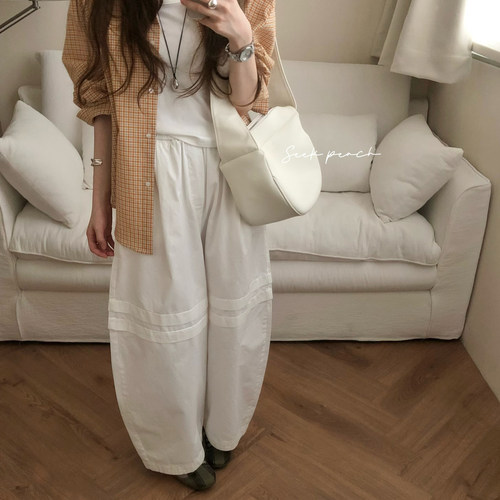 mute巨显瘦山本裤设计感2026秋装新款松紧腰小众弯刀裤韩系简约女