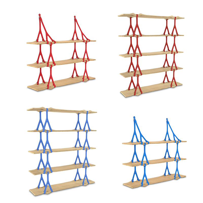原版全实木swellwave海浪书架