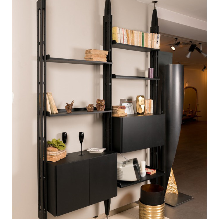 原版家具白蜡木黑色835组合书架