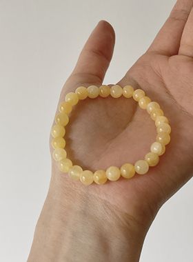 Ojala原创天然黄玉手串新中式饰品男女情侣款手链首饰礼物送妈妈