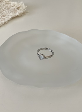 时尚爱心戒指女开口小众设计轻奢高级感冷淡风ins百搭食指戒