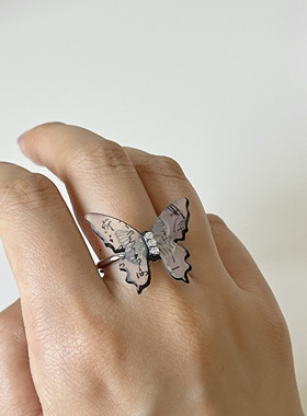 花蝴蝶～国风蝴蝶戒指新中式小众个性饰品开口可调节infp小蝴蝶