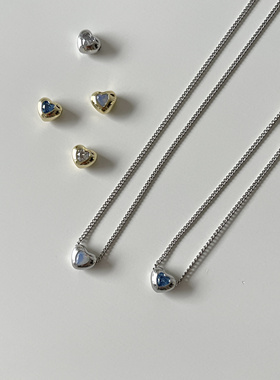 Ojala爱心项链女彩色镶嵌吊坠韩系ins爆款小众时尚生日礼物