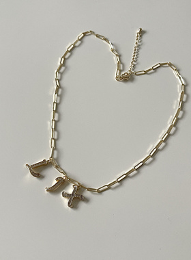 Ojala原创小众设计字母名字项链男女情侣款礼物时尚饰品