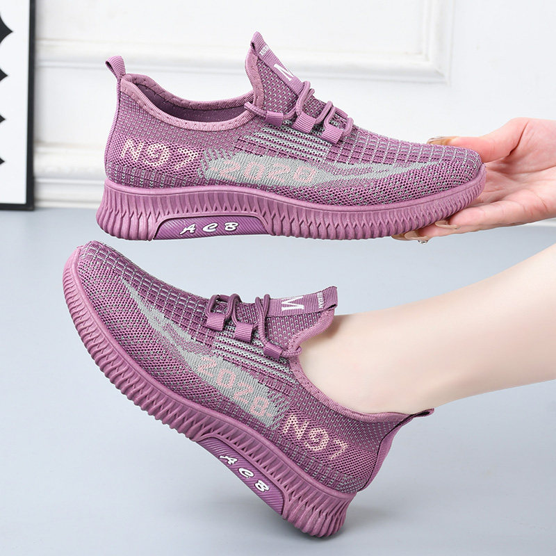 春秋款老北京布鞋时尚防滑妈妈运动休闲鞋中老年飞织百搭女士单鞋