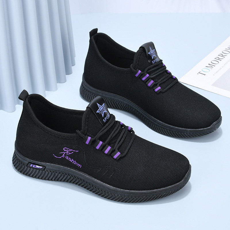 中老年工作鞋春秋款平底轻便