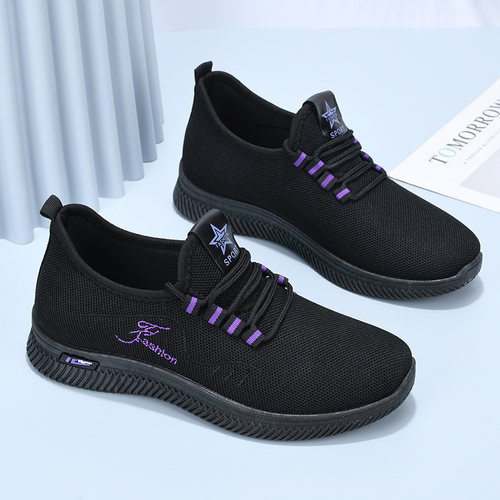 中老年工作鞋春秋款平底轻便