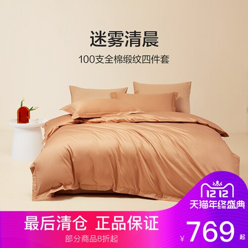 床单款四件套100支长绒棉简约