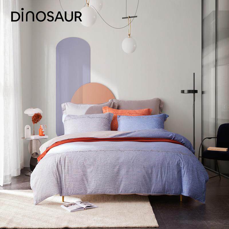 恐龙dinosaur专柜高支全棉磨毛四件套80支陶瓷磨绒保暖秋冬四件套