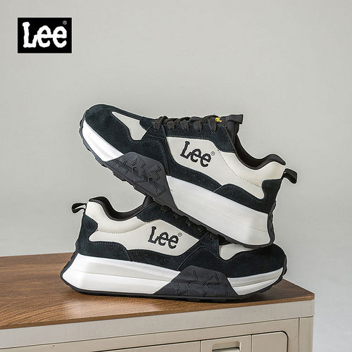 Lee官方正品真皮百搭厚底板鞋男