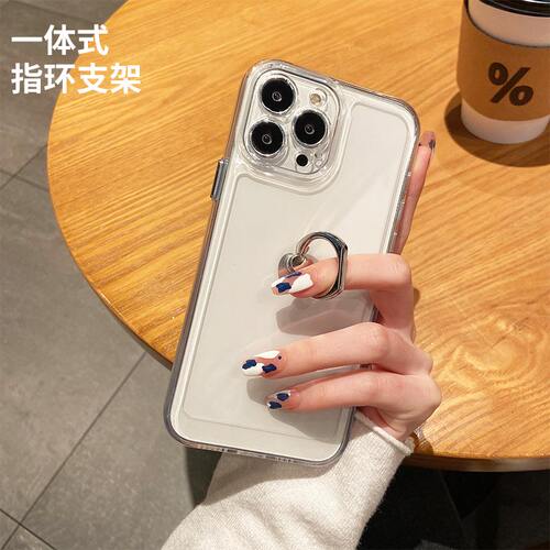 适用于苹果15透明自带指环手机壳