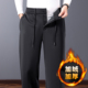中年男裤 高弹冬季 子 宽松直筒运动裤 秋冬款 加绒加厚阔腿男士 休闲裤