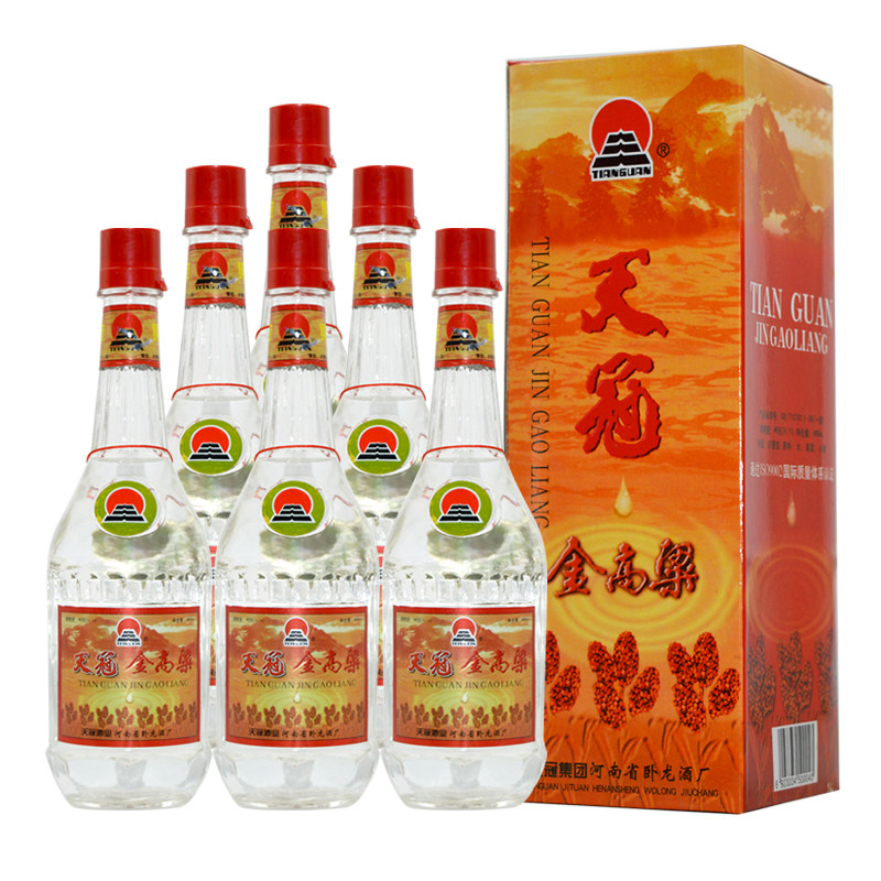 2005年天冠金高粱酒46度浓香型礼盒装白酒整箱460ml*6瓶河南老酒