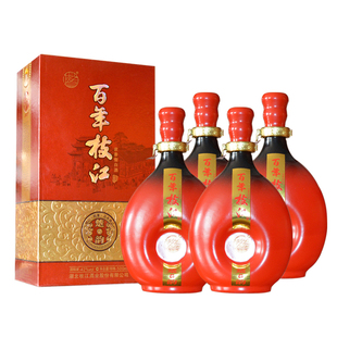 百年枝江酒楚韵42度浓香型白酒整箱4瓶礼盒装纯粮食酒湖北特产酒