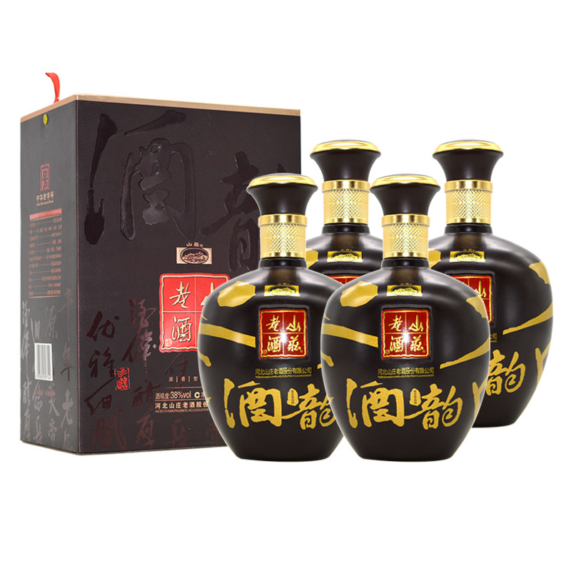 承德山庄老酒品鉴酒韵38度浓香型白酒整箱4瓶礼盒装纯粮中秋礼酒