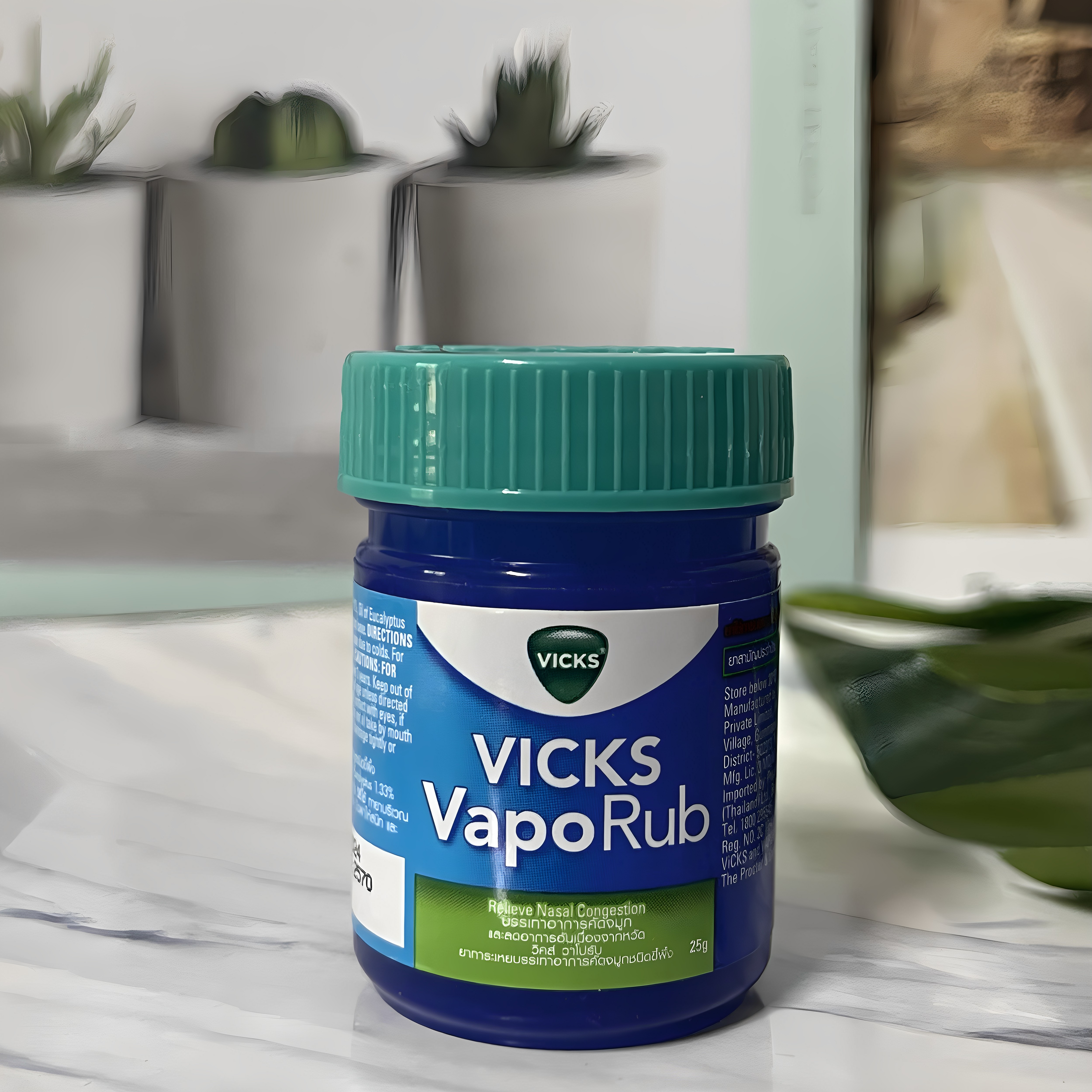 泰国VICKS VapoRub薄荷膏蚊虫叮咬酸痛鼻塞咳嗽宝宝舒缓膏通鼻膏